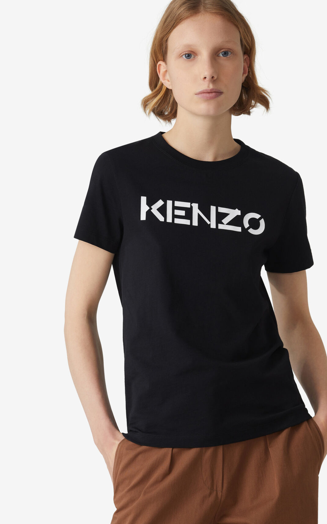 Kenzo Logo μπλουζακια γυναικεια μαυρα | GR013045